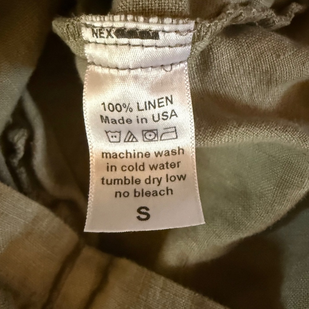 Black Crane "Back Slit" Linen Dress - Picture 6 of 6